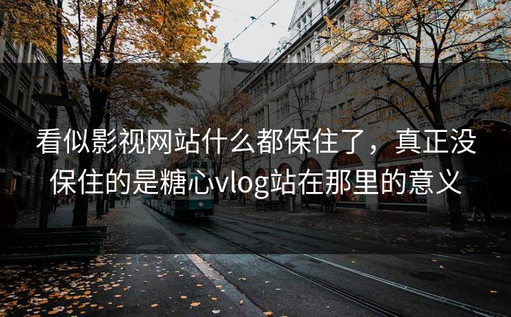 看似影视网站什么都保住了，真正没保住的是糖心vlog站在那里的意义